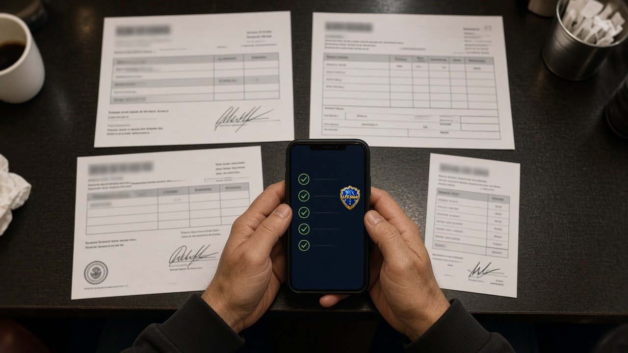 Driver uploading the rate con, BOL, proof of delivery and fuel receipt so LFS Shield can follow the load from booking to payment